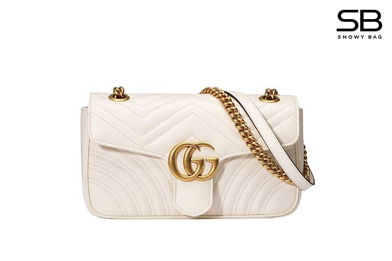 Túi Gucci GG Marmont Small Shoulder Bag Size 26 màu trắng sang trọng