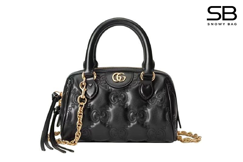 Túi Gucci GG Matelasse Mini Bag Black Leather Màu Đen sang trọng và đẳng cấp