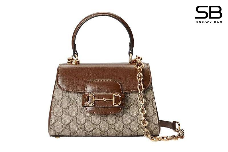 Túi Gucci Horsebit 1955 Mini Bag GG Supreme Nâu 22CM kiểu dáng thanh lịch