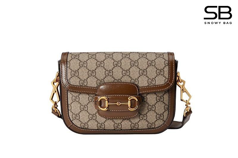 Túi Gucci Horsebit 1955 Mini Bag Nâu GG Canvas sang trọng