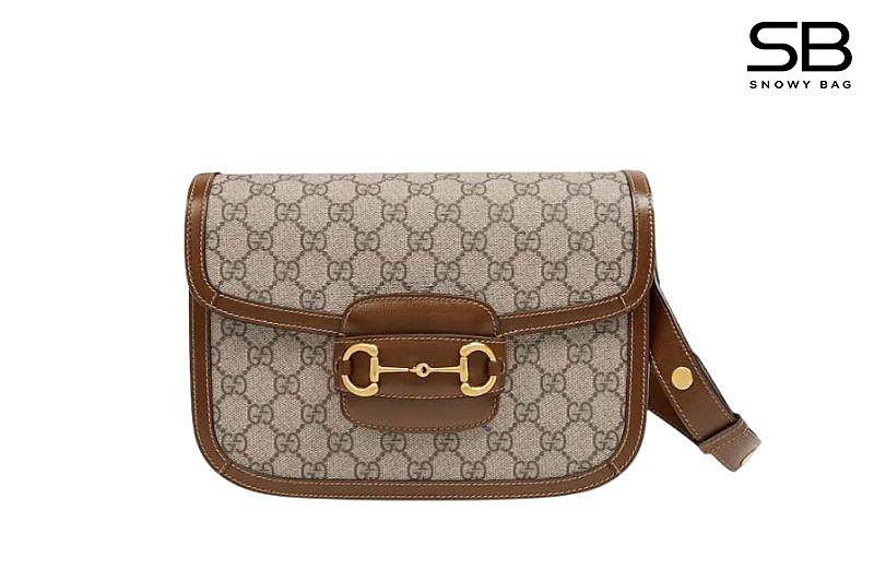 Túi Gucci Horsebit 1955 Small Shoulder Bag GG Supreme Brown sang trọng