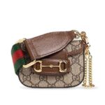 Túi Gucci Horsebit 1955 Strap Wallet GG Supreme Brown sang trọng