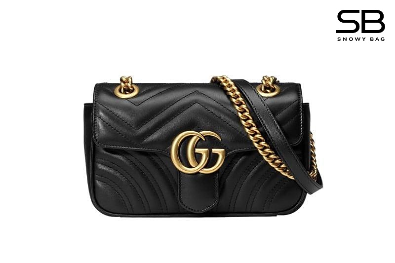 Túi Gucci Marmont Mini Shoulder Bag Size 22 màu đen sang trọng