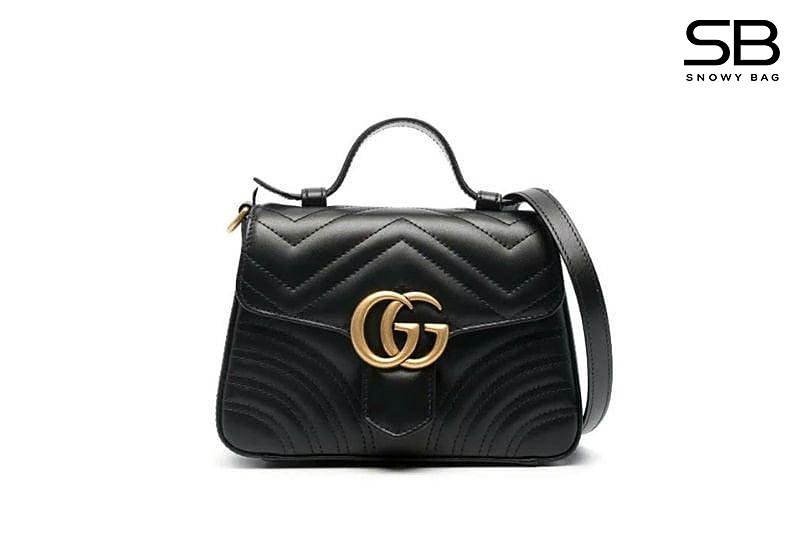 Túi Gucci Marmont Mini Top Handle Black Đen sang trọng và thời thượng