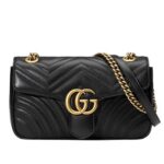 Túi Gucci Marmont Small Shoulder Bag Size 26 Black Đen Khóa Vàng sang trọng