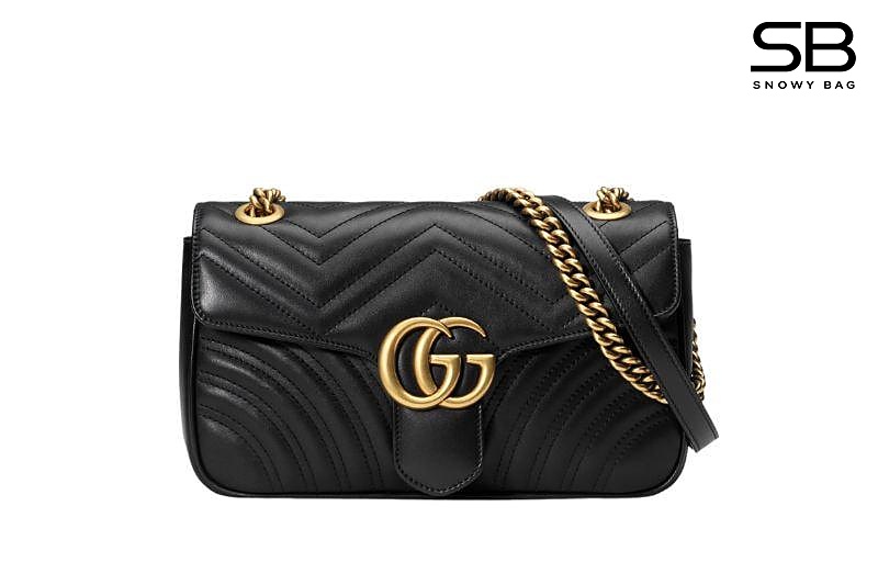 Túi Gucci Marmont Small Shoulder Bag Size 26 Black Đen Khóa Vàng sang trọng