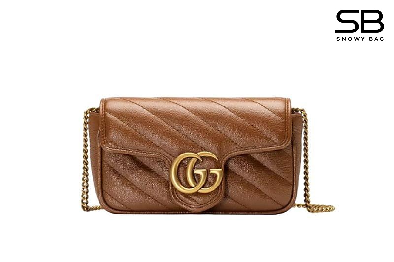 Túi Gucci Marmont Super Mini Caramel Brown Màu Nâu sang trọng và tinh tế.