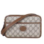 Túi Gucci Mini Bag with Interlocking G GG Supreme Brown Be Nâu sang trọng