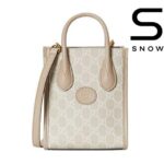 Túi Gucci Mini Tote Bag with Interlocking G Beige GG Supreme sang trọng