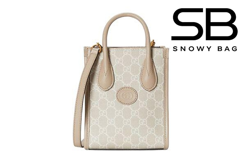 Túi Gucci Mini Tote Bag with Interlocking G Beige GG Supreme sang trọng