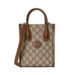 Túi Gucci Mini Tote Bag with Interlocking G GG Supreme Brown sang trọng