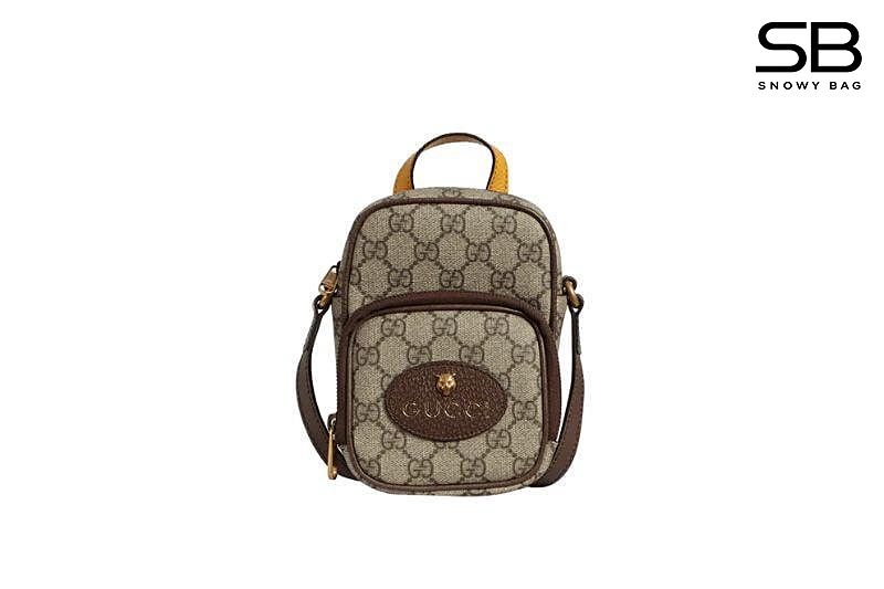 Túi Gucci Neo Vintage Mini Bag GG Supreme Brown Be Nâu sang trọng và thời thượng