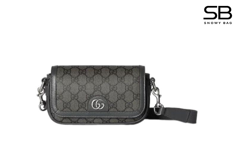 Túi Gucci Ophidia Super Mini Shoulder Bag Grey GG Supreme Xám sang trọng và thời thượng