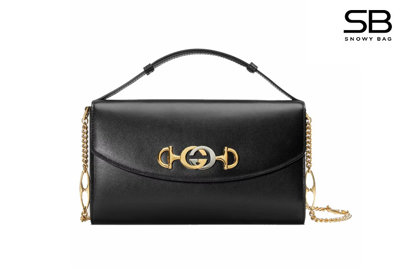 Túi Gucci Zumi Shoulder Bag Smooth Leather Small Black sang trọng