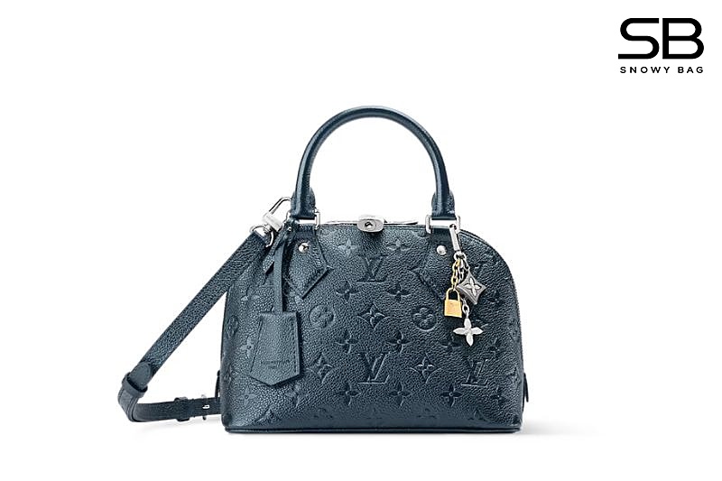 Túi LV Alma BB Monogram Empreinte Shimmery Ink M26686 Xanh Đen sang trọng