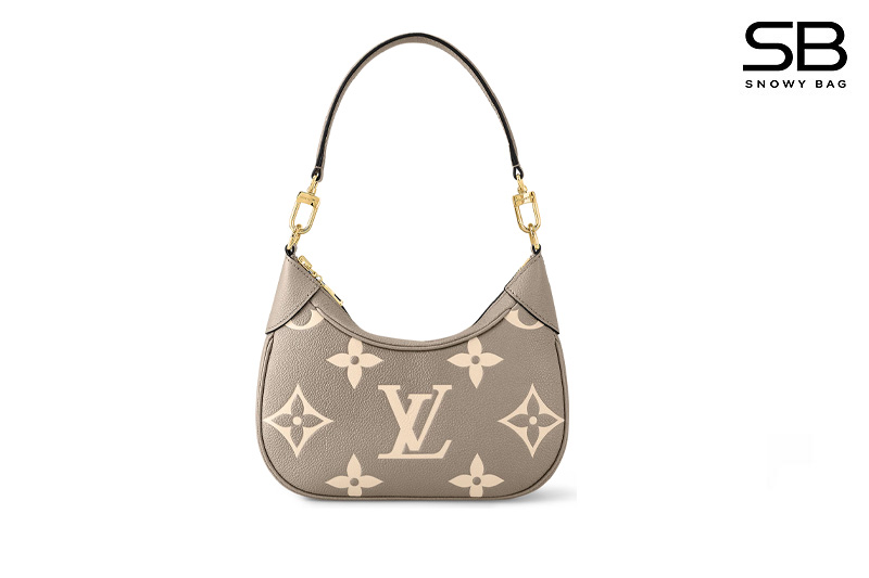 Túi LV Bagatelle Bicolor Tourterelle Màu Xám Kem Monogram Empreinte sang trọng