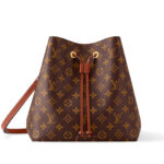 Túi LV Bucket Néonoé MM Monogram Caramel Nâu Dây Nâu S26 sang trọng