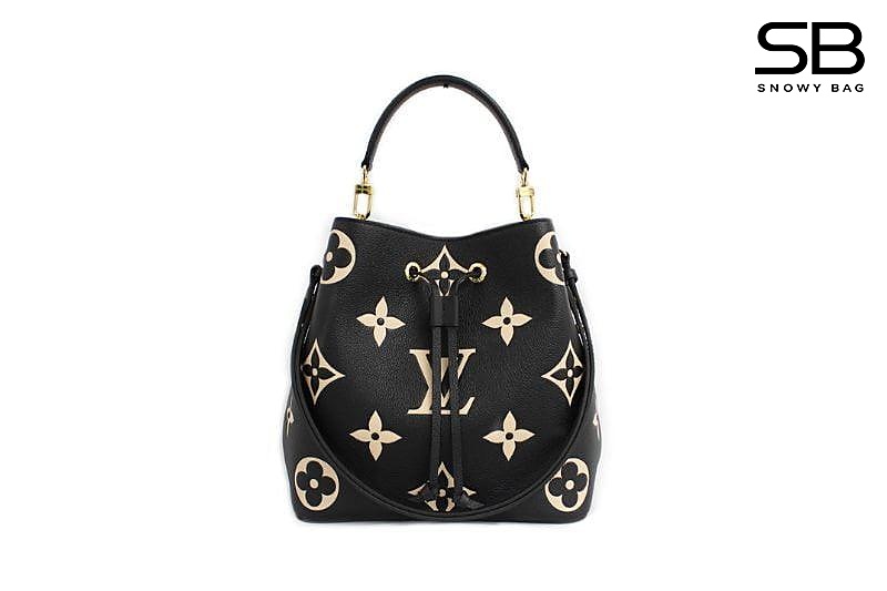 Túi LV Bucket Néonoé MM Monogram Empreinte Black Beige 26CM sang trọng
