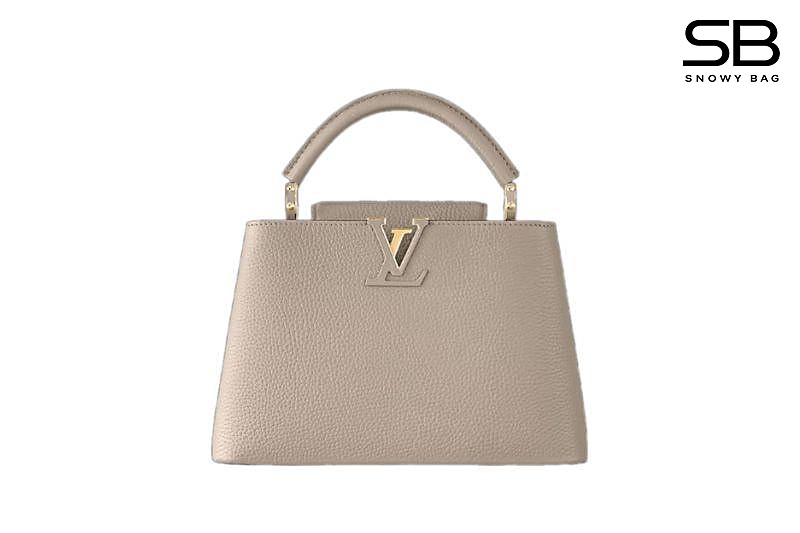 Túi LV Capucines BB Galet Gray Taurillon M94634 màu xám sang trọng
