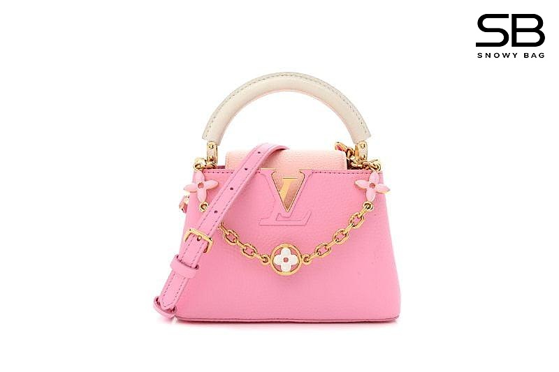 Túi LV Capucines Mini Candy Pink Monogram Chain Taurillon 21CM sang trọng