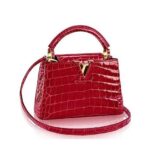Túi LV Capucines Mini Crocodilien Briliant Cherry Red GHW N93254 Đỏ sang trọng