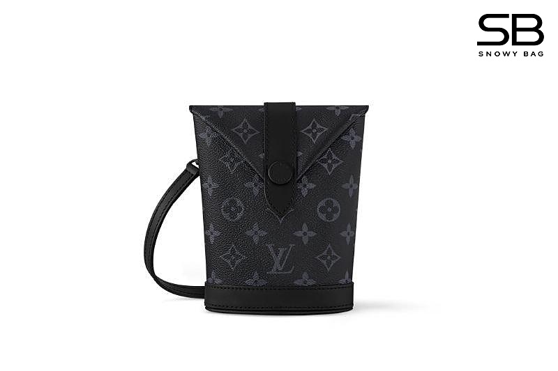 Túi LV Envelope Pouch M11613 Monogram Eclipse Xám Đen sang trọng