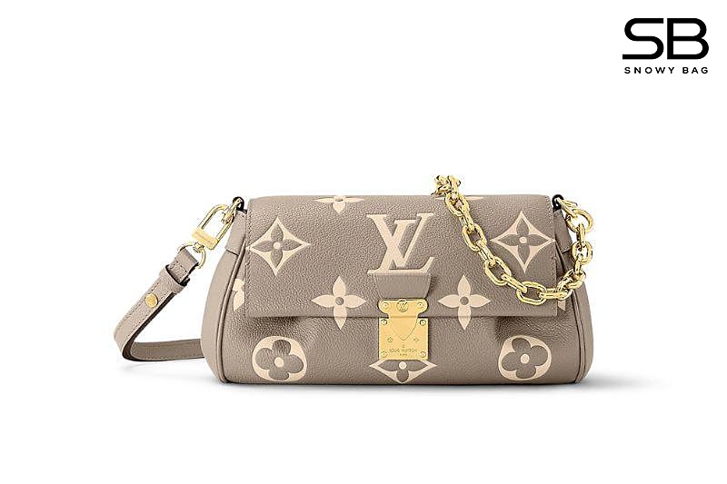 Túi LV Favorite M45836 Dove Gray Cream Empreinte Xám sang trọng và thời thượng