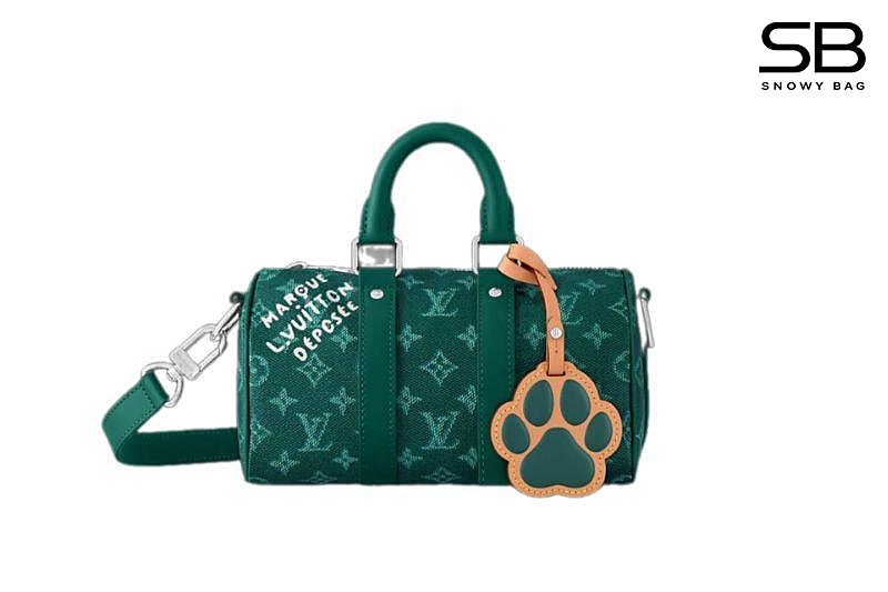 Túi LV Keepall Bandoulière 25 M12684 Monogram Heritage Canvas Green Xanh Lá sang trọng