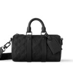 Túi LV Keepall Bandoulière 25 M20900 Black Monogram Taurillon Đen thời thượng