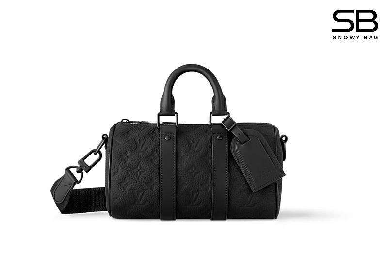 Túi LV Keepall Bandoulière 25 M20900 Black Monogram Taurillon Đen thời thượng