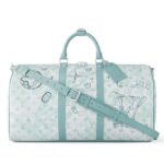Túi LV Keepall Bandoulière 50 M22570 Crystal Blue Màu Xanh Ngọc sang trọng