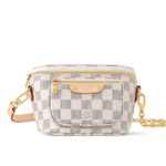Túi LV Mini Bumbag Damier Azur N00130 Màu Kem sang trọng