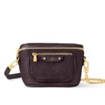 Túi LV Mini Bumbag Monogram Empreinte Leather Chocolate Nâu sang trọng