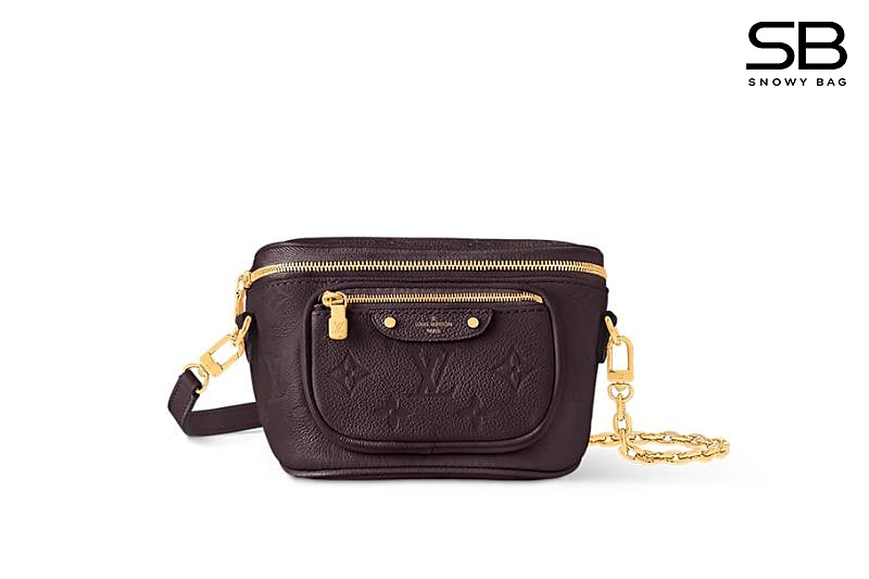 Túi LV Mini Bumbag Monogram Empreinte Leather Chocolate Nâu sang trọng