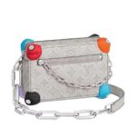 Túi LV Mini Soft Trunk M81606 Monogram Taurillon Chalk Xám sang trọng và tinh tế