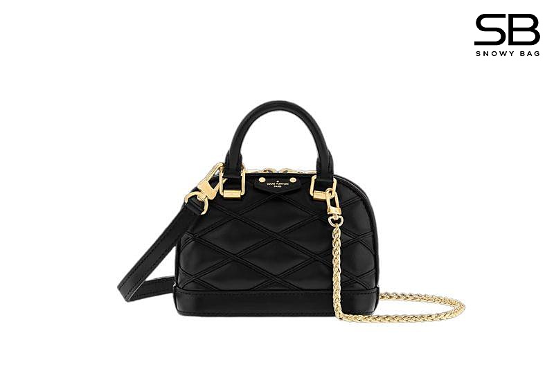 Túi LV Nano Alma Malletage Black Lambskin M83048 Đen sang trọng