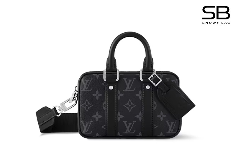 Túi LV Nano Porte Documents Voyage Monogram Eclipse Màu Xám S20 sang trọng
