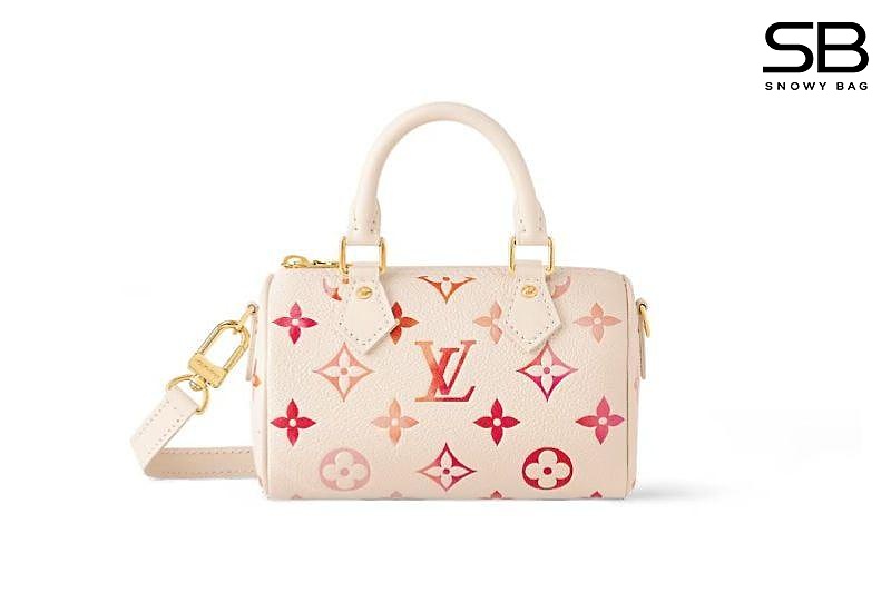 Túi LV Nano Speedy M83452 Sunrise Aquarelle Monogram Empreinte sang trọng