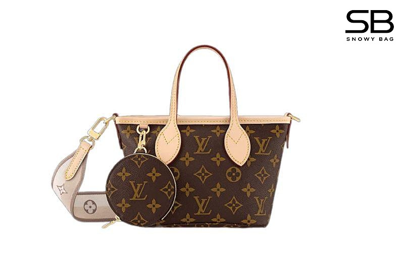 Túi LV Neverfull BB Monogram M46705 Nâu Kem sang trọng