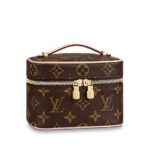 Túi LV Nice Nano Toiletry Pouch Monogram Canvas Màu Nâu 14CM sang trọng
