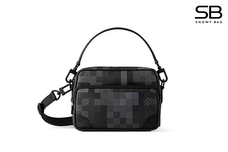 Túi LV Nil Messenger D16 Damoflage Black Canvas M14988 Xám Đen sang trọng