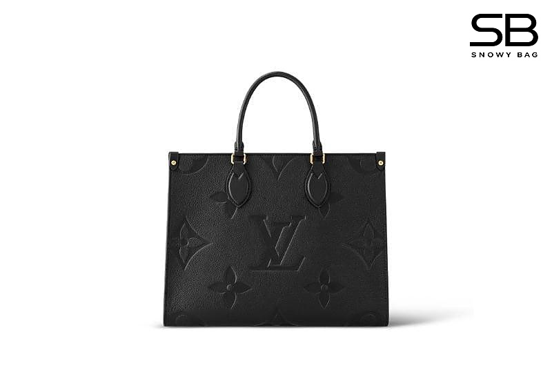 Túi LV Onthego MM M45595 Black Monogram Empreinte thời thượng