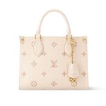 Túi LV Onthego PM M14403 Eden Monogram Empreinte Trắng Kem sang trọng