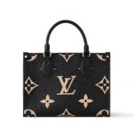 Túi LV Onthego PM M45659 Bicolor Black Beige Đen sang trọng
