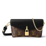 Túi LV Padlock on Strap Monogram Black Leather M80559 Nâu Đen sang trọng
