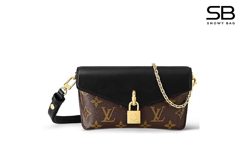 Túi LV Padlock on Strap Monogram Black Leather M80559 Nâu Đen sang trọng