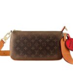 Túi LV Pochette Accessoires XL M11623 Monogram Dust Canvas Nâu sang trọng