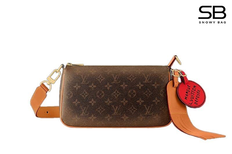 Túi LV Pochette Accessoires XL M11623 Monogram Dust Canvas Nâu sang trọng