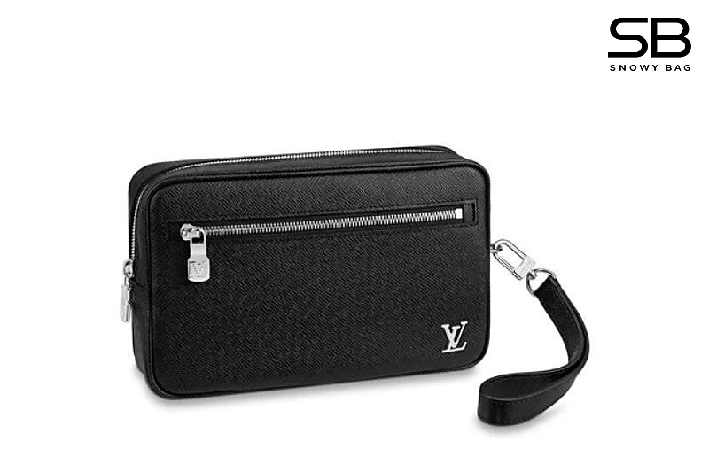 Túi LV Pochette Kasai Black Taiga M30441 Màu Đen 25CM sang trọng