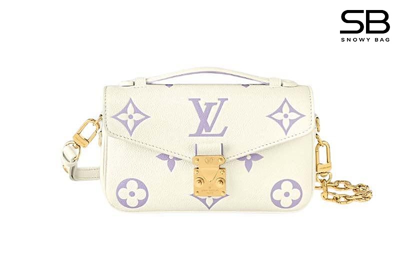 Túi LV Pochette Métis East West M23940 Latte Bubble Tea Monogram Empreinte sang trọng